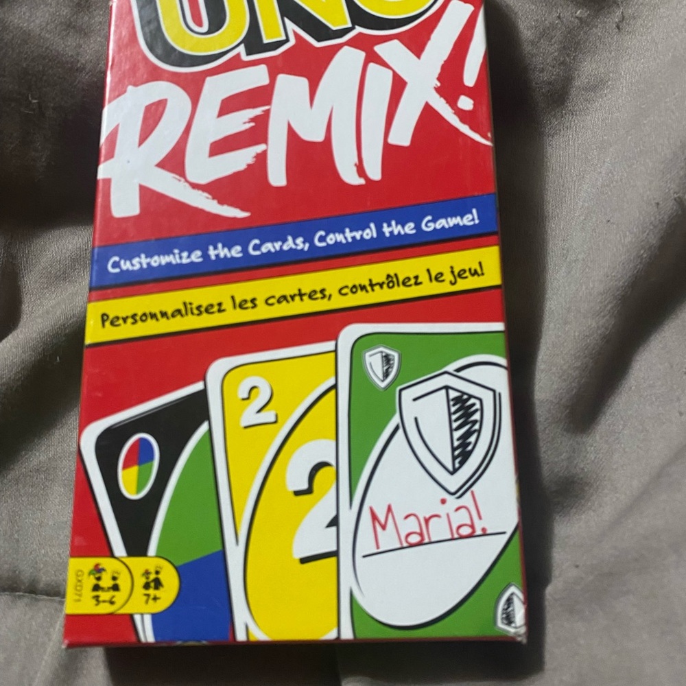 Mattel UNO Remix Card Game - Vibrant Red, Yellow, Green